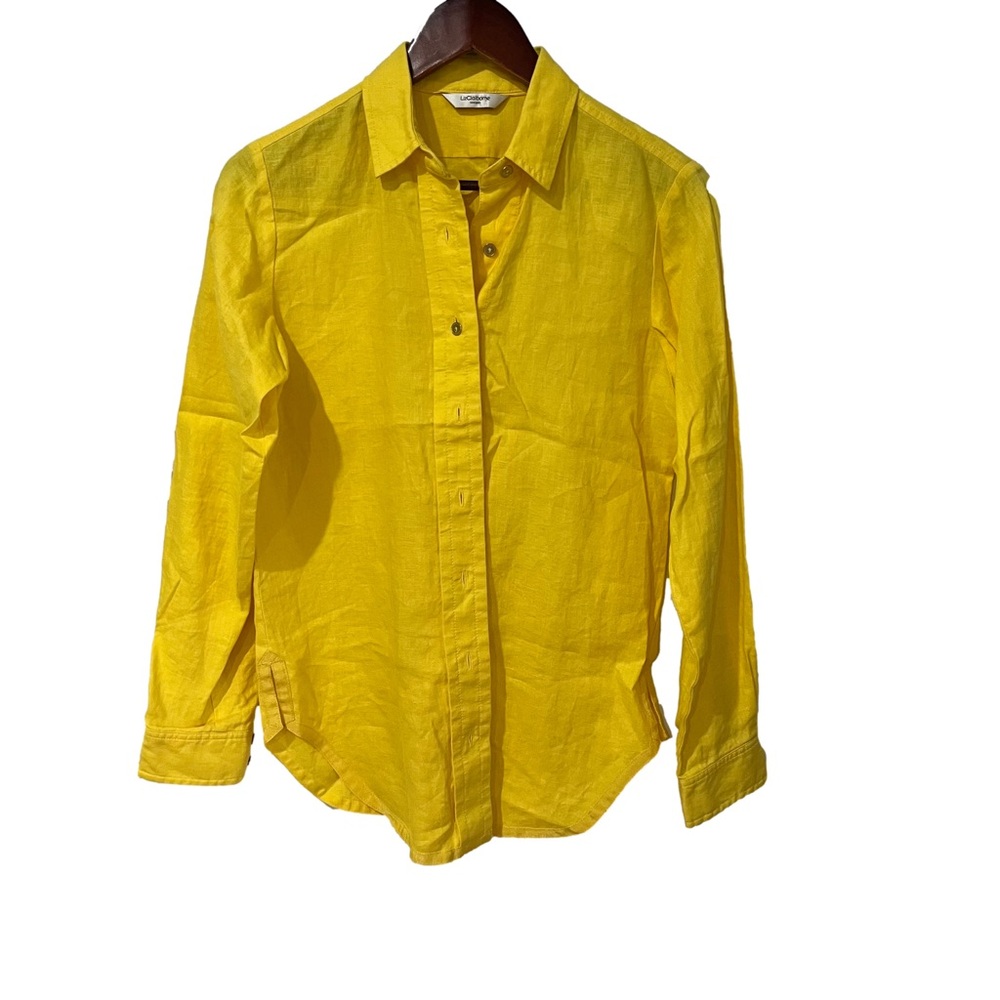 Liz Claiborne women’s yellow button up shirt